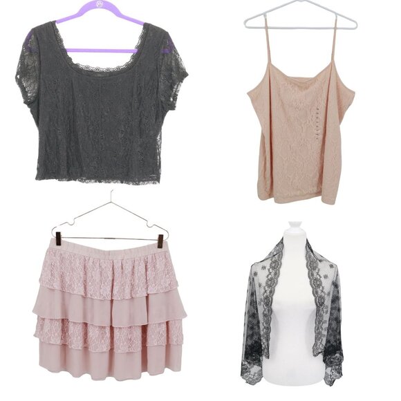 Coquette Clothes Bundle Womens XL Multi Witchy Whimsigoth Boho Ethereal Romantic - Picture 1 of 16